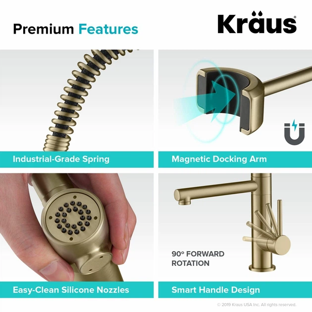 Змішувач для кухні Kraus Artec Pro KPF-1603BG - зображення 6