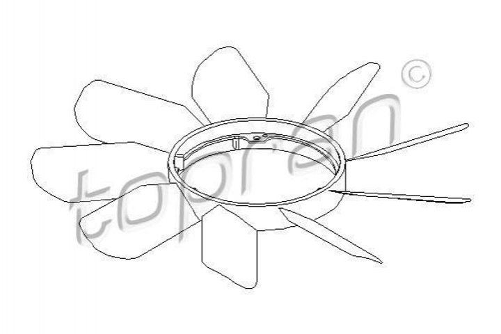 Вентилятор охолодження двигуна TOPRAN/HANS PRIES 400999 Mercedes E-Class 6032000423, A6032000423 - зображення 1