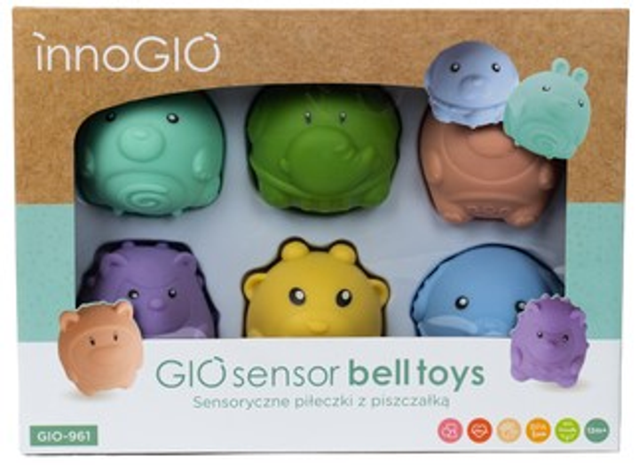 Іграшка для дітей InnoGIO GIO Sensor Sensory Balls in Different Shapes GIO-961 (5904405021101) - зображення 1