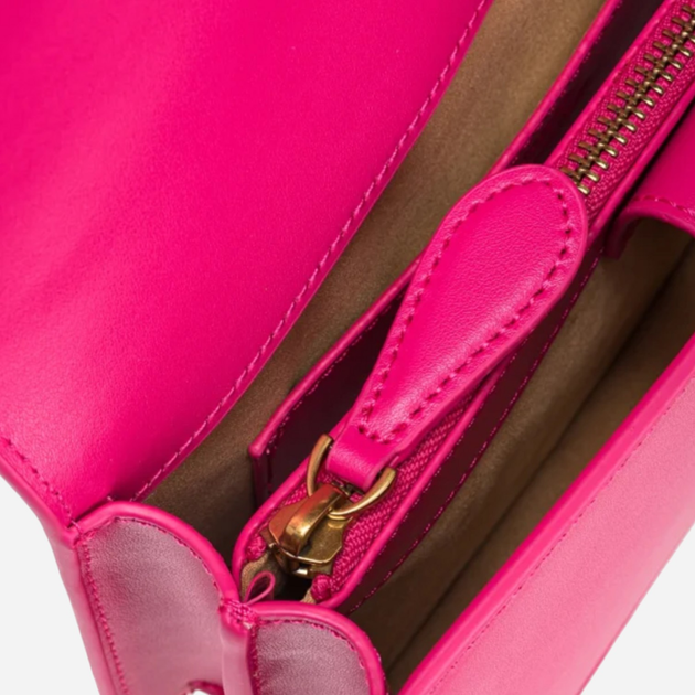 Torebka crossbody damska ze skóry naturalnej Pinko Love One Mini 100059A0F1-N17Q Fuksja (8055209868489) - obraz 4
