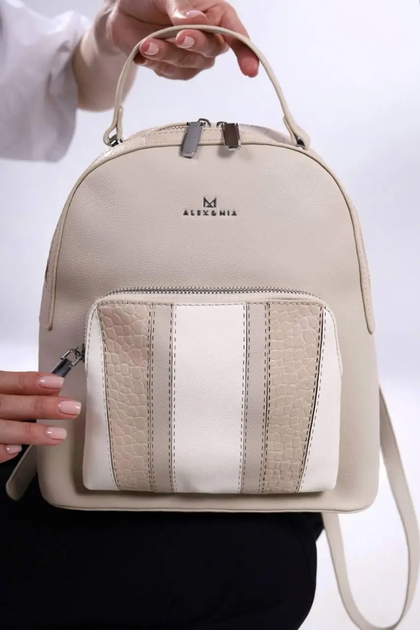 Рюкзак женский No brand 7-17001 серый - изображение 3