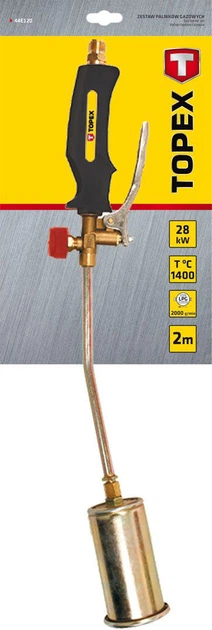 Zestaw TOPEX do lutowania gazowego 28 kW 1 końcówka 44E120 (5902062441201) - obraz 2
