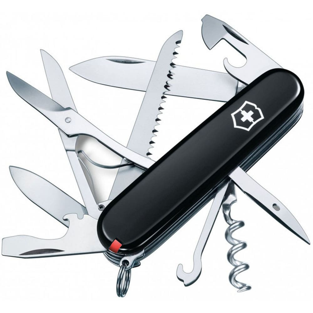 Складаний швейцарський ніж Victorinox Huntsman Black-Red 15 in 1 Vx13713.3.1 - зображення 1