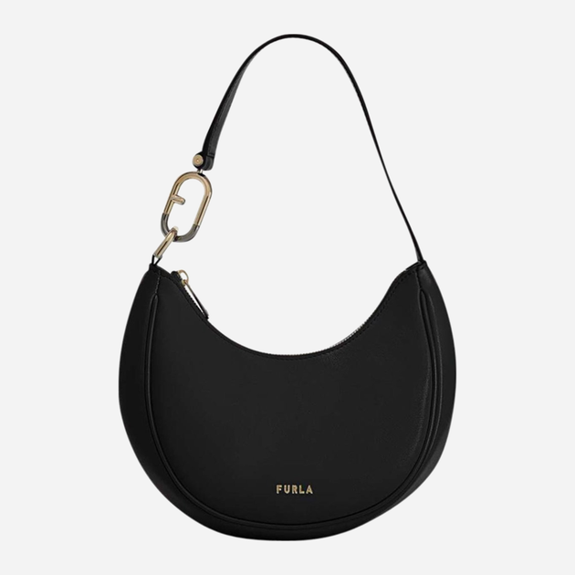 Torebka hobo damska skórzana Furla Primavera S Shoulder Bag WB00475AX0733O60009023O6000 Czarna (8050597090368) - obraz 1