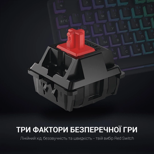 ケーナペルーPro. Клавіатура механічна дротова GamePro MK85R Red Switch 100% RGB USB