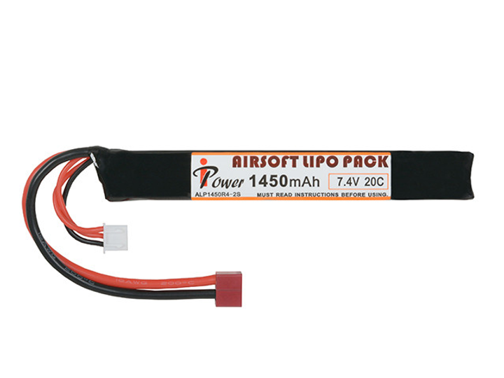 Акумулятор Li-Po 1450mAh 7.4 V 20C - T-CONNECT [IPower] (для страйкболу) - зображення 1