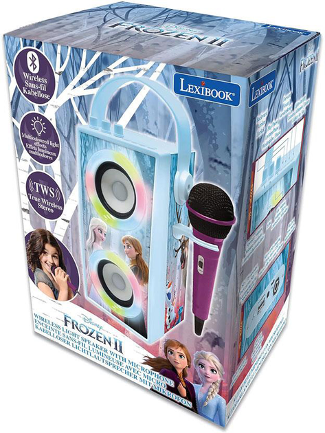 Przenośny głośnik Lexibook Disney Frozen II Bluetooth z oświetleniem i mikrofonem (3380743084350) - obraz 2