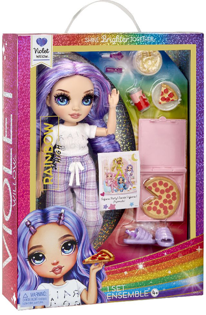 Lalka MGA Entertainment Rainbow High Junior Doll Violet z akcesoriami 23 cm (0035051503705) - obraz 1