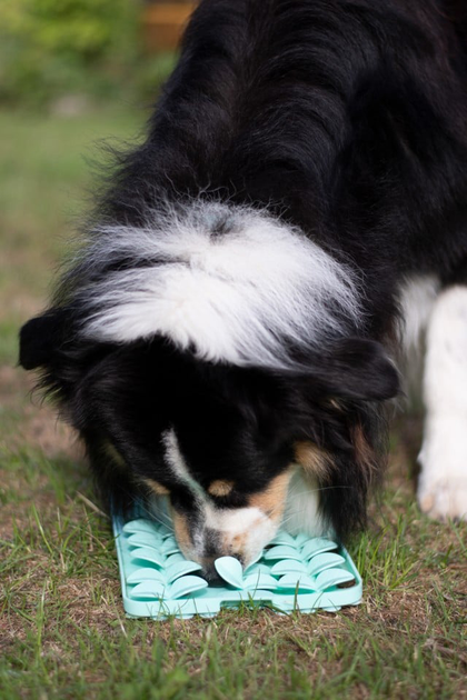 Mata do powolnego karmienia Confetti Dogs Leaf Pattern Lick Mat Miętowa 38 x 20 x 2 cm (5744004180621) - obraz 3