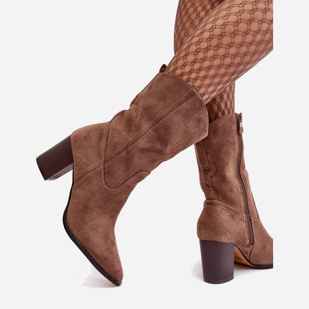 Жіночі чоботи Danell 38 Темно-бежеві (5905677956399) - зображення 5