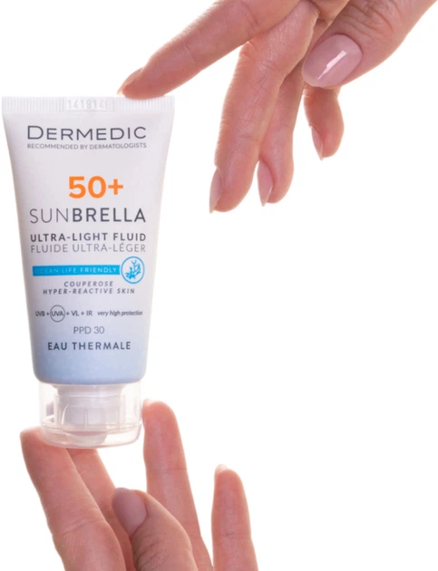 Крем захисний Dermedic Sunbrella Spf 50+ для судинної та гіперактивної шкіри 50 мл (5901643177584) - зображення 2