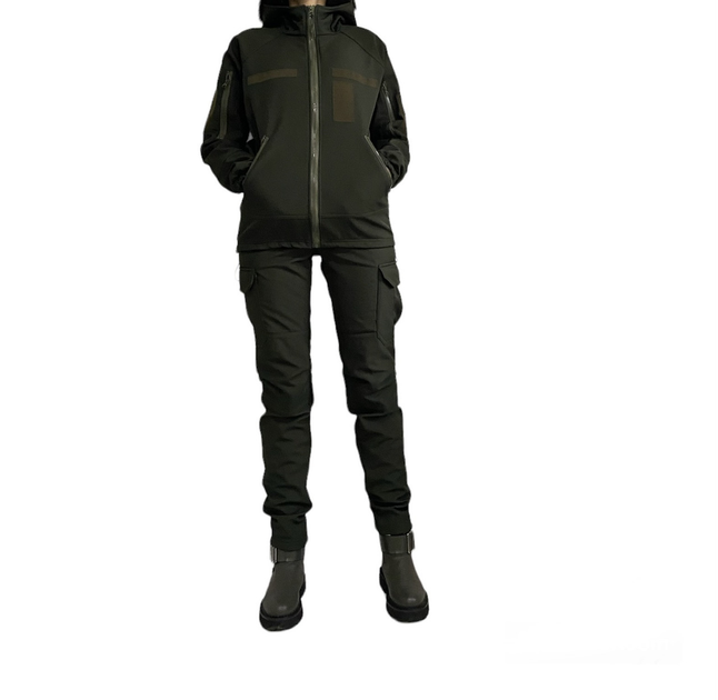 Куртка тактическая софтшелл 38 Олива, Хаки - изображение 1