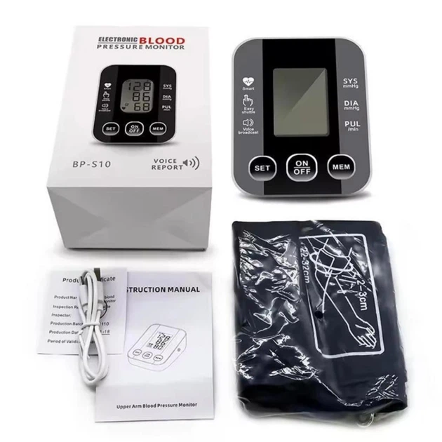 Електронний апарат для вимірювання тиску UKC BP 5I0 автоматичний цифровий тонометр з дисплеєм та голосовим супроводом - зображення 6