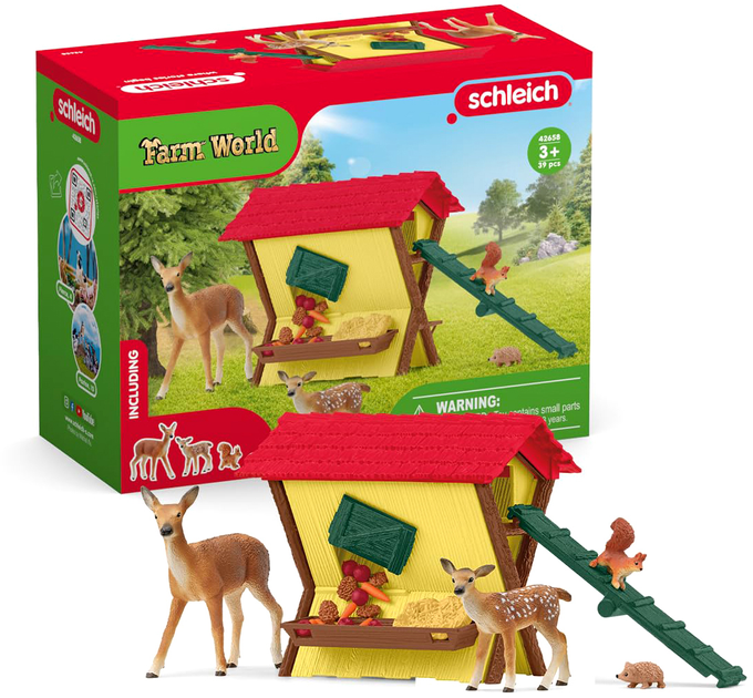 Zestaw do zabawy z figurkami Schleich Farm World Feeding The Forest Animals (4059433709420) - obraz 2