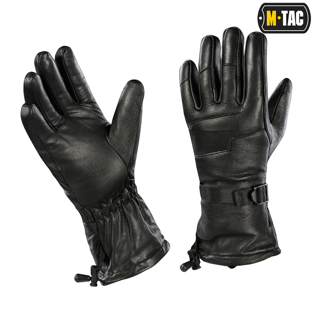 Перчатки кожаные зимние M-Tac M Black - изображение 1