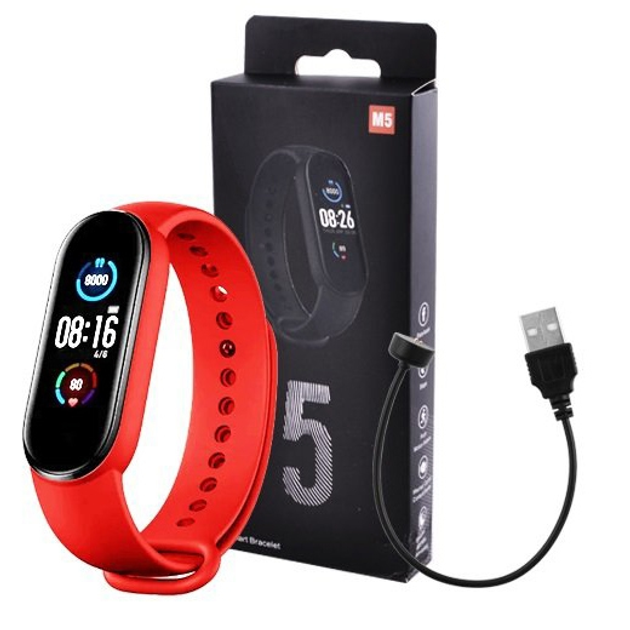 Смарт браслет M5 Smart Bracelet / Bluetooth / 90 mAh / Red – фото ...