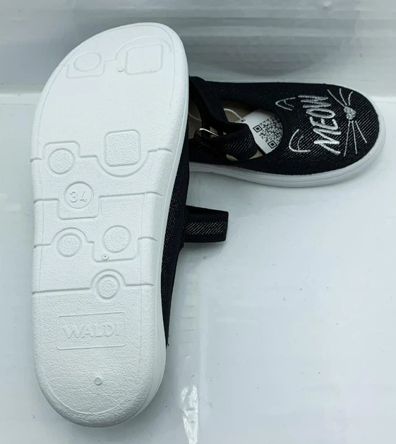 Тапочки для дівчаток Waldi 358-852 чорні MEOW 34 - зображення 2