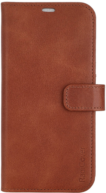 Чохол-книжка RadiCover Radiation Protection Wallet Vegan Leather 2в1 для Apple iPhone 14 Plus Exclusive Brown (5712869102775) - зображення 1