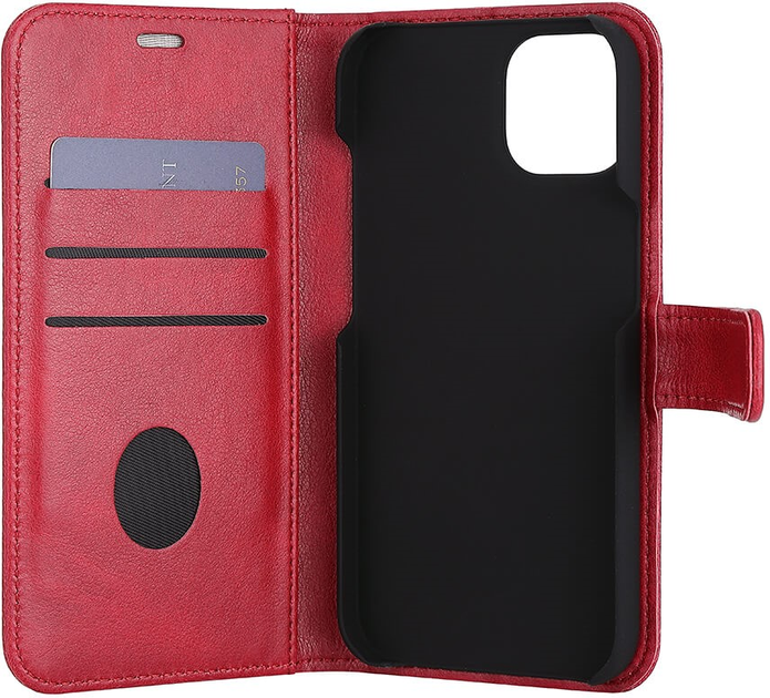 Etui z klapką RadiCover Radiation Protection Wallet Vegan Leather do Apple iPhone 13/14 Red (5712869102829) - obraz 2