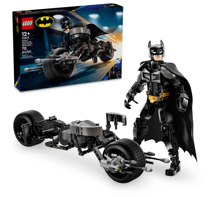 Zestaw klocków LEGO DC Batman Figurka Batmana i batcykl 713 elementów (76273) - obraz 6