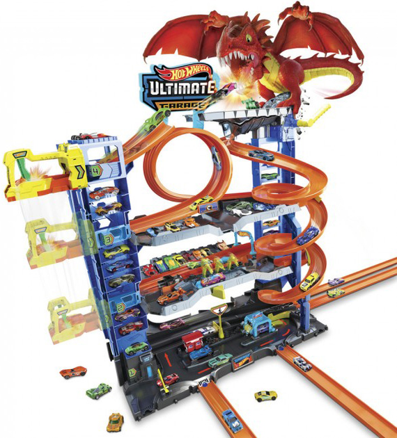 Mega Garaż Hot Wheels City Atak smoka (0194735109722) - obraz 5