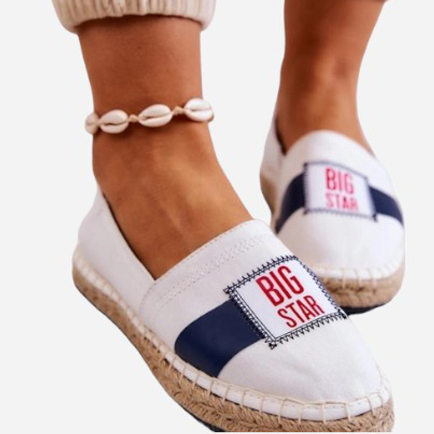 Damskie espadryle Big Star JJ274964 38 Biało-granatowe (5900714497620) - obraz 2