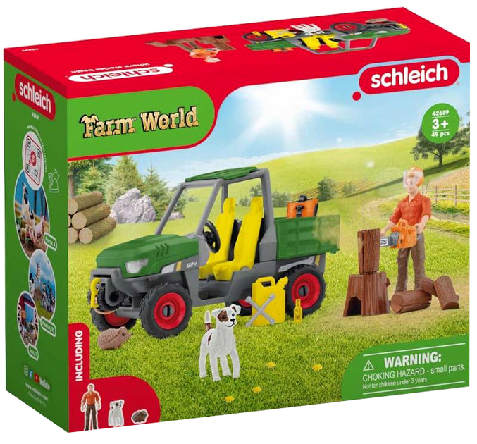 Zestaw do zabawy z figurkami Schleich Farm World Working In The Forest (4059433761930) - obraz 1