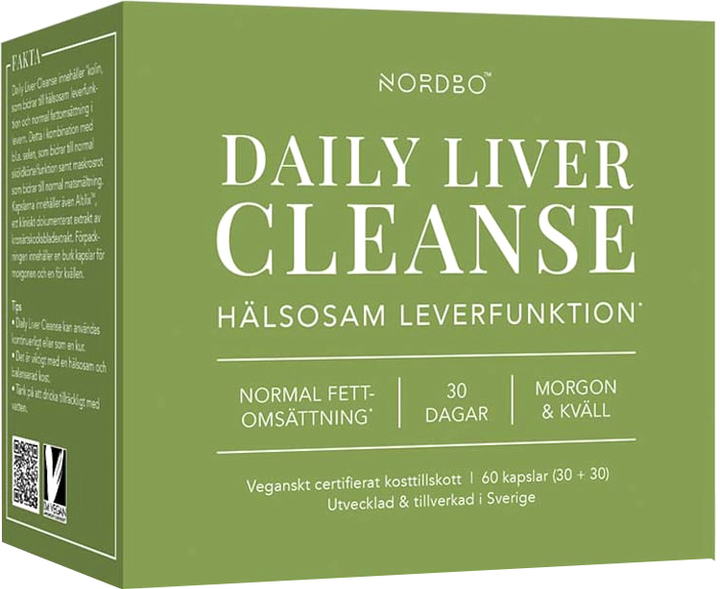 Suplement diety Nordbo Daily Liver Cleanse 60 caps (7350076867643) - obraz 1