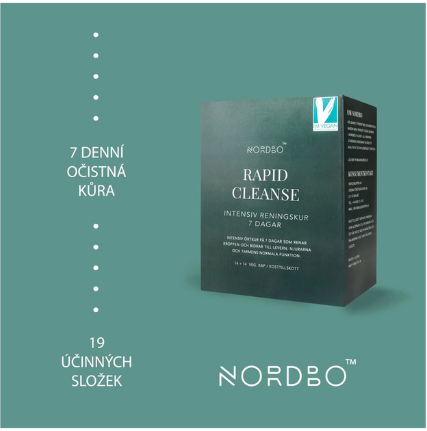 Дієтична добавка Nordbo Rapid Cleanse Vegan 2 x 14 капсул (7350076867193) - зображення 3