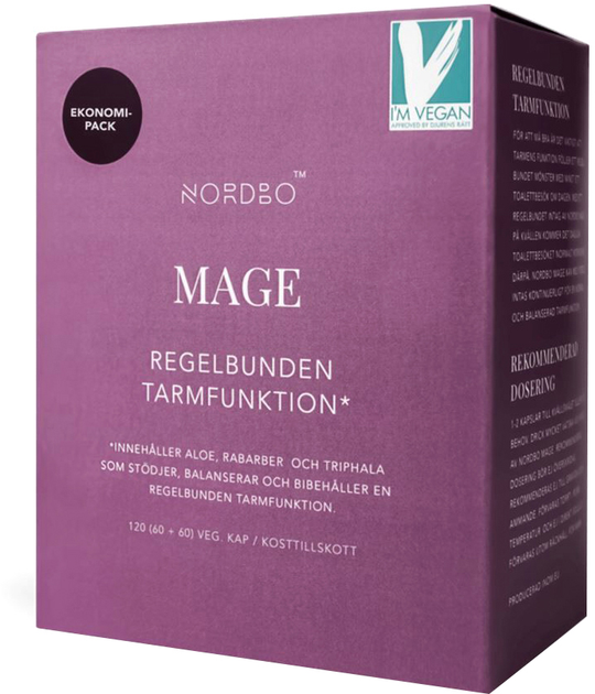 Дієтична добавка Nordbo Mage Vegan 120 капсул (7350076867162) - зображення 1