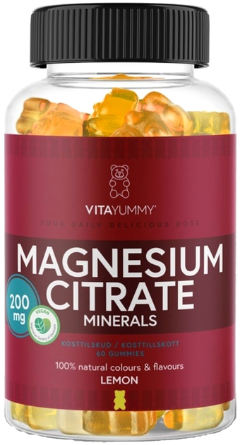 Cytrynian magnezu VitaYummy 200 Mg 60 tabs (5713918000554) - obraz 1