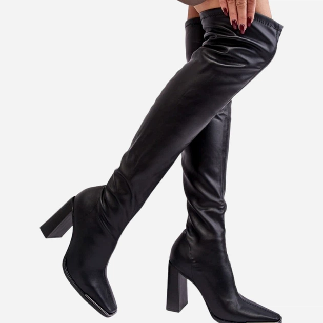 Жіночі ботфорти Orcella 37 Чорні (5905677021868) - зображення 7