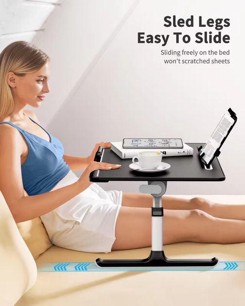 Столик для ноутбука VHG K7 з органайзером та підставкою 17`` 600 x 450мм, Laptop Table, Black - изображение 5