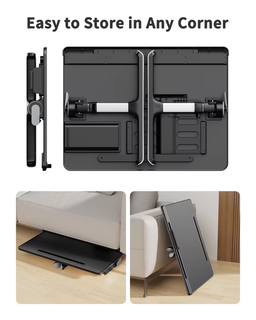 Столик для ноутбука VHG K7 з органайзером та підставкою 17`` 600 x 450мм, Laptop Table, Black - изображение 6