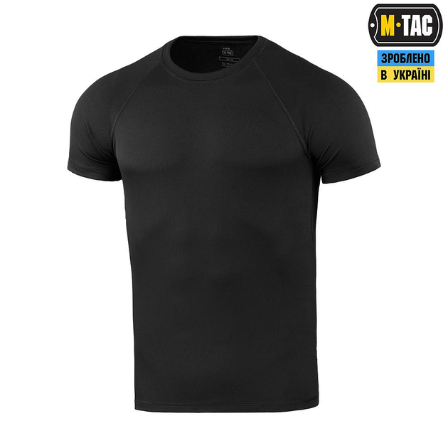 Летняя футболка M-Tac реглан потоотводящая Summer Black черная M - изображение 1
