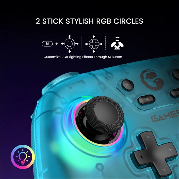 Контролер бездротовий ігровий GameSir Nova MultiPlatform NT HRG7111 (6936685220942) - зображення 8