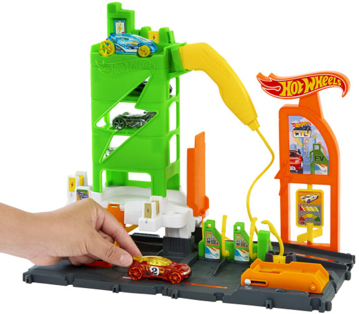 Zestaw do zabawy Hot Wheels City Superstacja ładowania samochodów (0194735195107) - obraz 3
