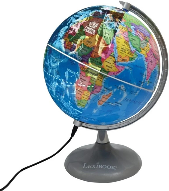 Globus Lexibook Luminous Day & Night Globe z podświetleniem 26 cm (3380743098449) - obraz 1