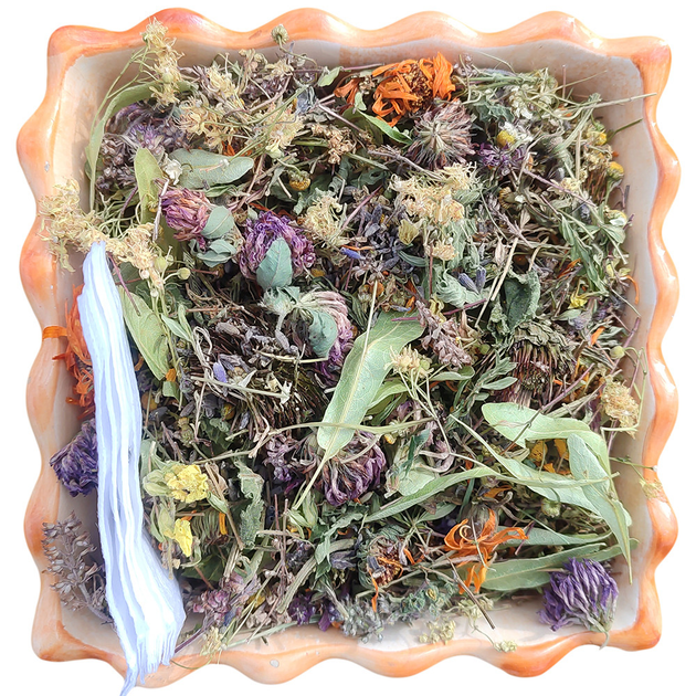 Чай травяной Цветочные Краски 100г + 15 фильтр мешочков Карпатский натуральный Лесосад - изображение 1