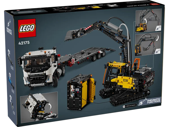 Zestaw klocków LEGO Technic Ciężarówka Volvo FMX i koparka EC230 Electric 2274 elementy (42175) - obraz 8