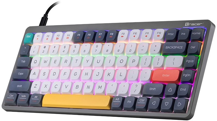 Клавіатура бездротова Tracer FINA 84 Outemu Red Wireless Grey (TRAKLA47279) - зображення 4