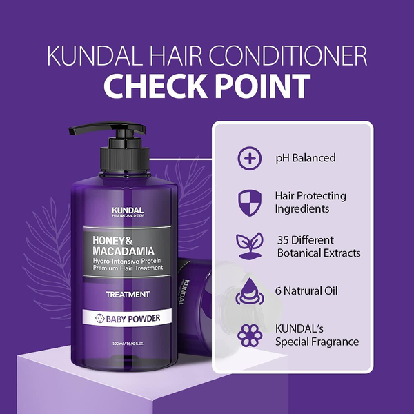 Бальзам KUNDAL Honey & Macadamia Protein Hair Treatment Ylang Ylang для волосся "Іланг-Іланг" 500 мл - зображення 3