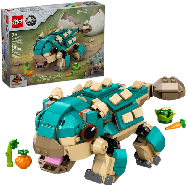 Zestaw klocków Lego Jurassic World Mały ankylozaur Bumpy 358 elementów (76962) - obraz 1