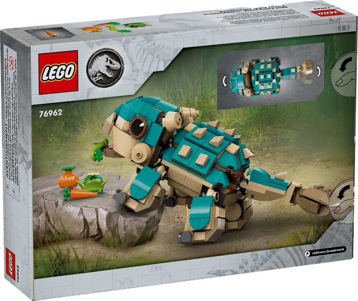 Zestaw klocków LEGO Jurassic World Mały ankylozaur Bumpy 358 elementów (76962) - obraz 7