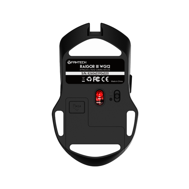 Бездротова ігрова миша Fantech WG12 Raigor III ергономічна чорна - зображення 3