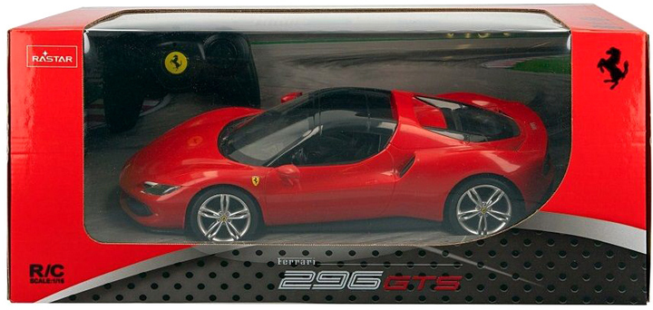 Samochód zdalnie sterowany Rastar Ferrari 296 GTS Czerwony (6930751323063) - obraz 1