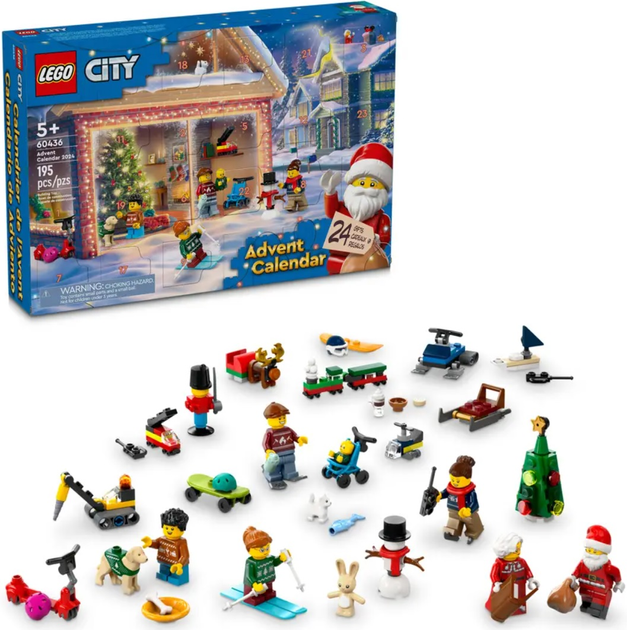 Zestaw klocków Lego City Kalendarz adwentowy na 2024 rok 195 elementów (60436) - obraz 2