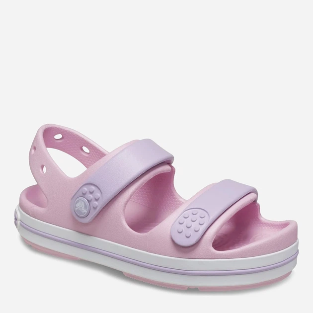Дитячі сандалії для дівчинки Crocs Crocband Cruiser Sandal Kids 209423-84I 32-33 (J13) Рожеві (196265603763) - зображення 2