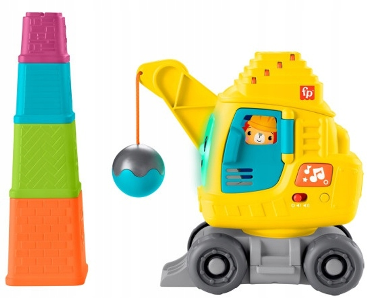 Інтерактивна іграшка Fisher Price Веселий підйомний кран "Складай і рахуй" (0194735224166) - зображення 1