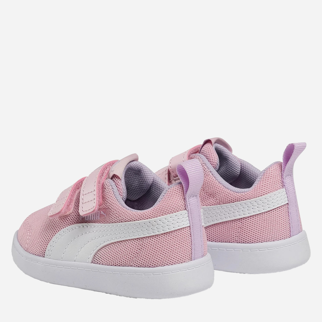 Sneakersy dziecięce dla dziewczynki na rzepy Puma Courtflex v2 Mesh V 37175908 25 (8UK) Różowe (4063697741454) - obraz 4